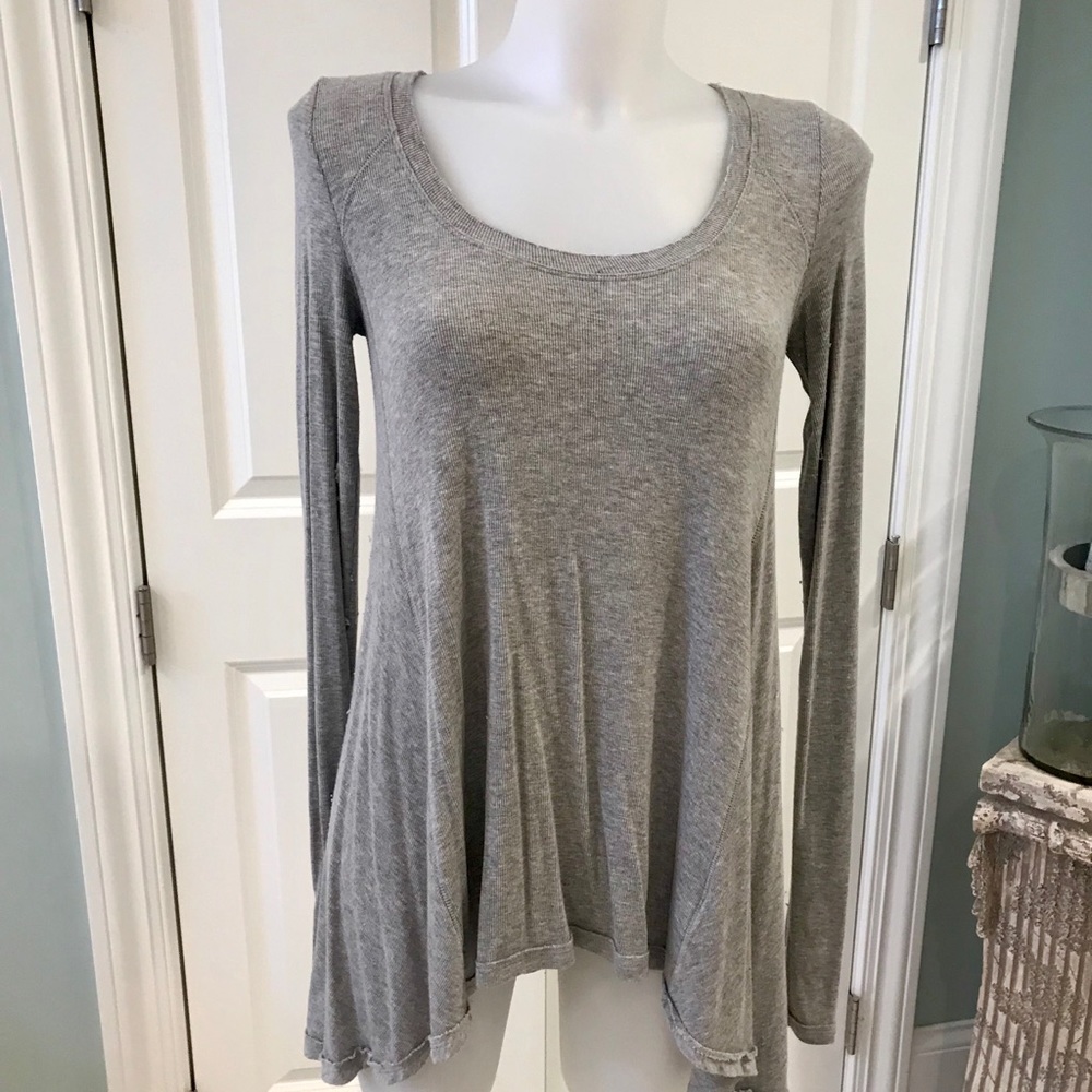 Free People long sleeve grey tunic barely worn